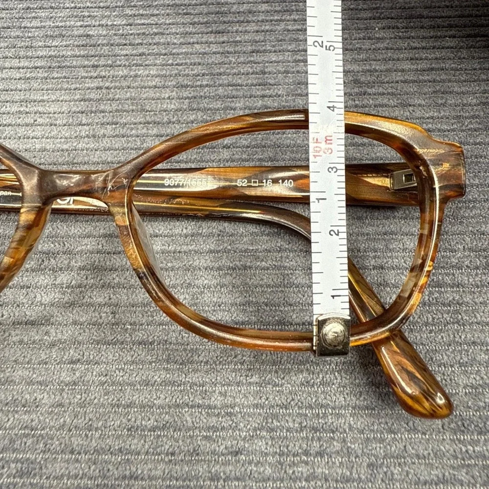 OGI Evolution Eyeglasses 9077/1555 Tortoise Shell Brown Amber Japan 52-16-140